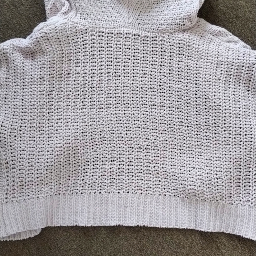 Ae Chenille Argyle Hooded Button Down Cardigan - image 5